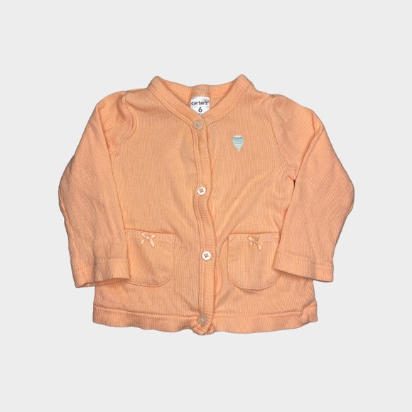 Carter’s Ribbed Peach 2 Piece Set - Picture 2 of 3